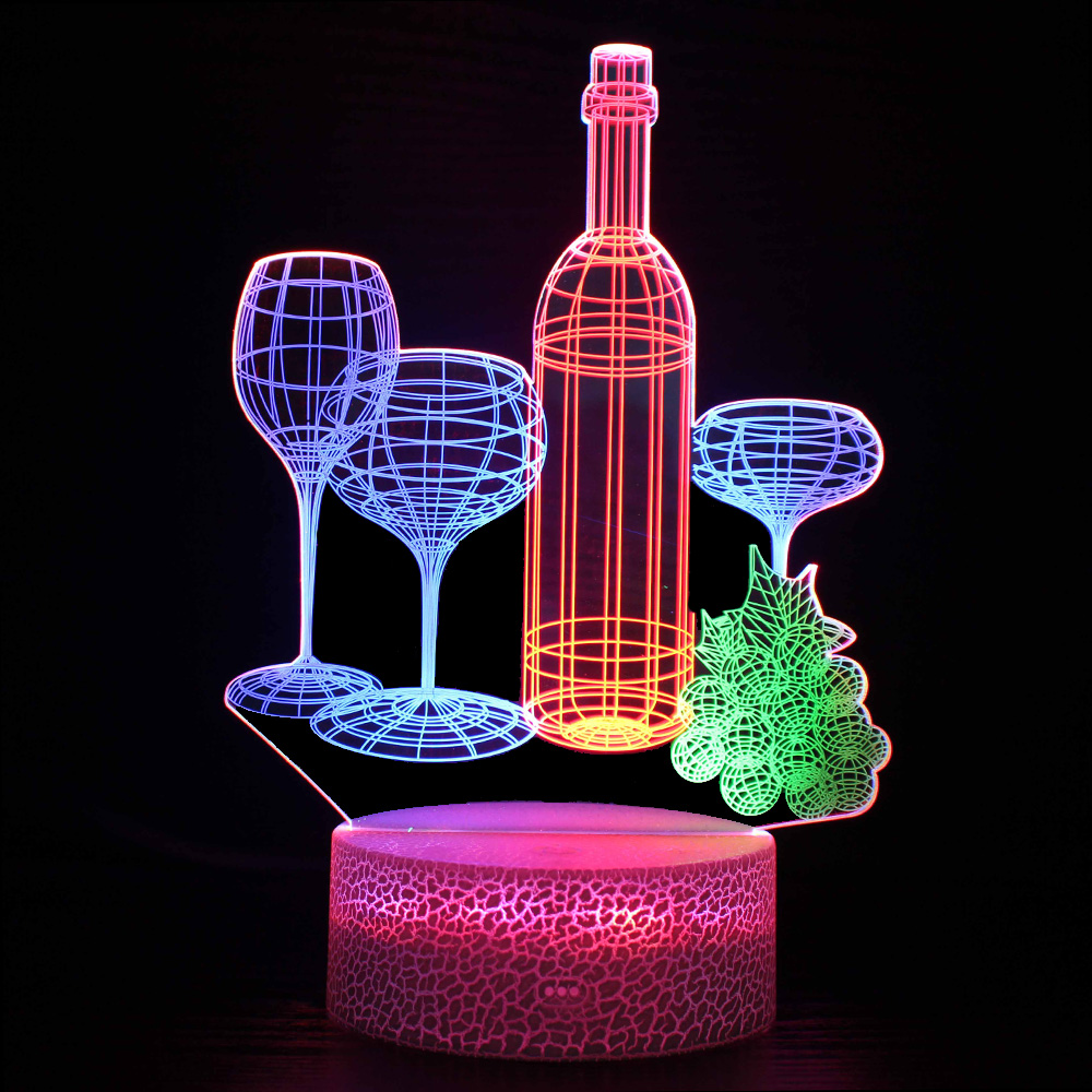 straight ahead Prosecute semiconductor Lampa 3D forma de pahare de vin,sticlă si struguri – Lampi 3D